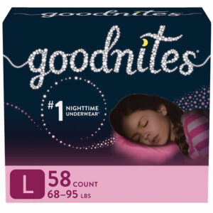 Goodnites Nighttime Underwear, Girls Sizes S/M – XL